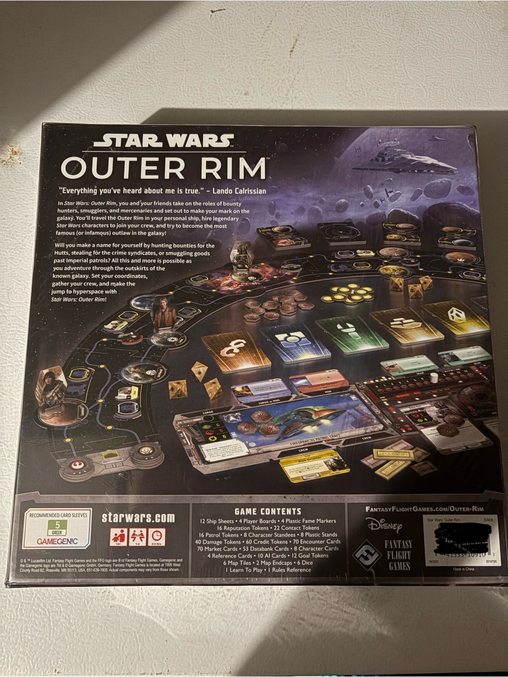 Star Wars Outer Rim Board Game - Black, Purple, Orange Accents - Picture 2 of 2